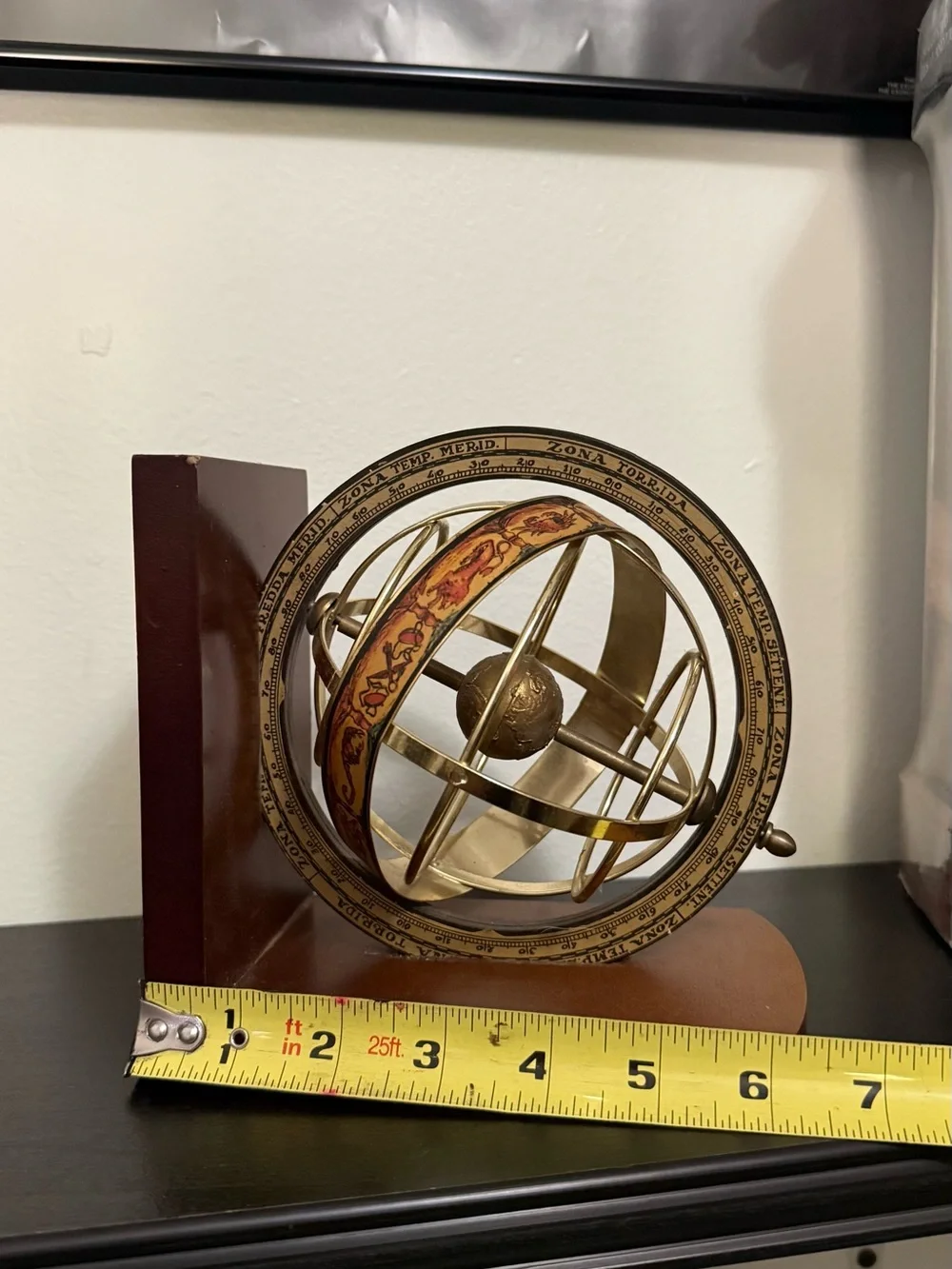 Vintage 1990 Zodiac Spinning Single Engraved Bookend